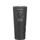 Personalized black 20 oz vacuum insulated tumbler with 'Love You To the Moon' design