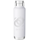 Personalized white 24 oz vacuum insulated water bottle with 'Mrs Mrs Est' design