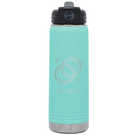 Personalized teal 20 oz vacuum insulated water bottle with 'Mr Mrs Est' design