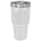 Personalized white 30 oz vacuum insulated tumbler with 'Mr Mrs Est' design