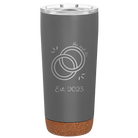 Personalized storm gray 20 oz vacuum insulated tumbler with 'Mr Mr Est' design