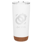 Personalized white 20 oz vacuum insulated tumbler with 'Mr Mr Est' design