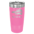Personalized pink 20 oz vacuum insulated tumbler with 'Cheer Coach2' design