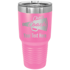 Personalized pink 30 oz vacuum insulated tumbler with 'Cheer Coach2' design