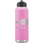 Personalized light purple 32 oz vacuum insulated water bottle with 'Cheer Coach2' design