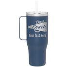 Personalized constellation 40 oz vacuum insulated tumbler mug with 'Cheer Coach2' design