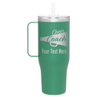 Personalized forage 40 oz vacuum insulated tumbler mug with 'Cheer Coach2' design