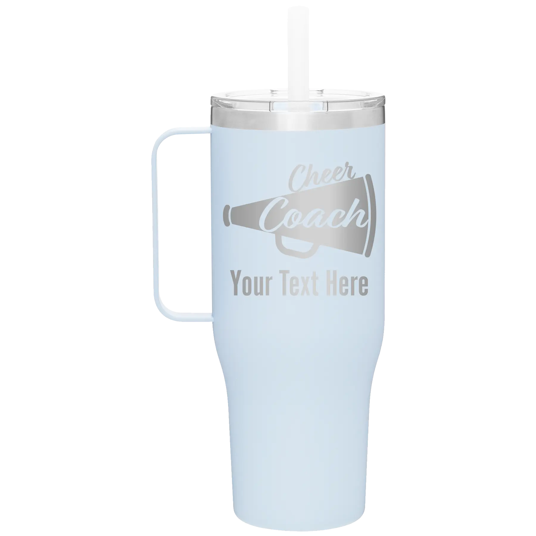 Personalized landfall 40 oz vacuum insulated tumbler mug with 'Cheer Coach2' design
