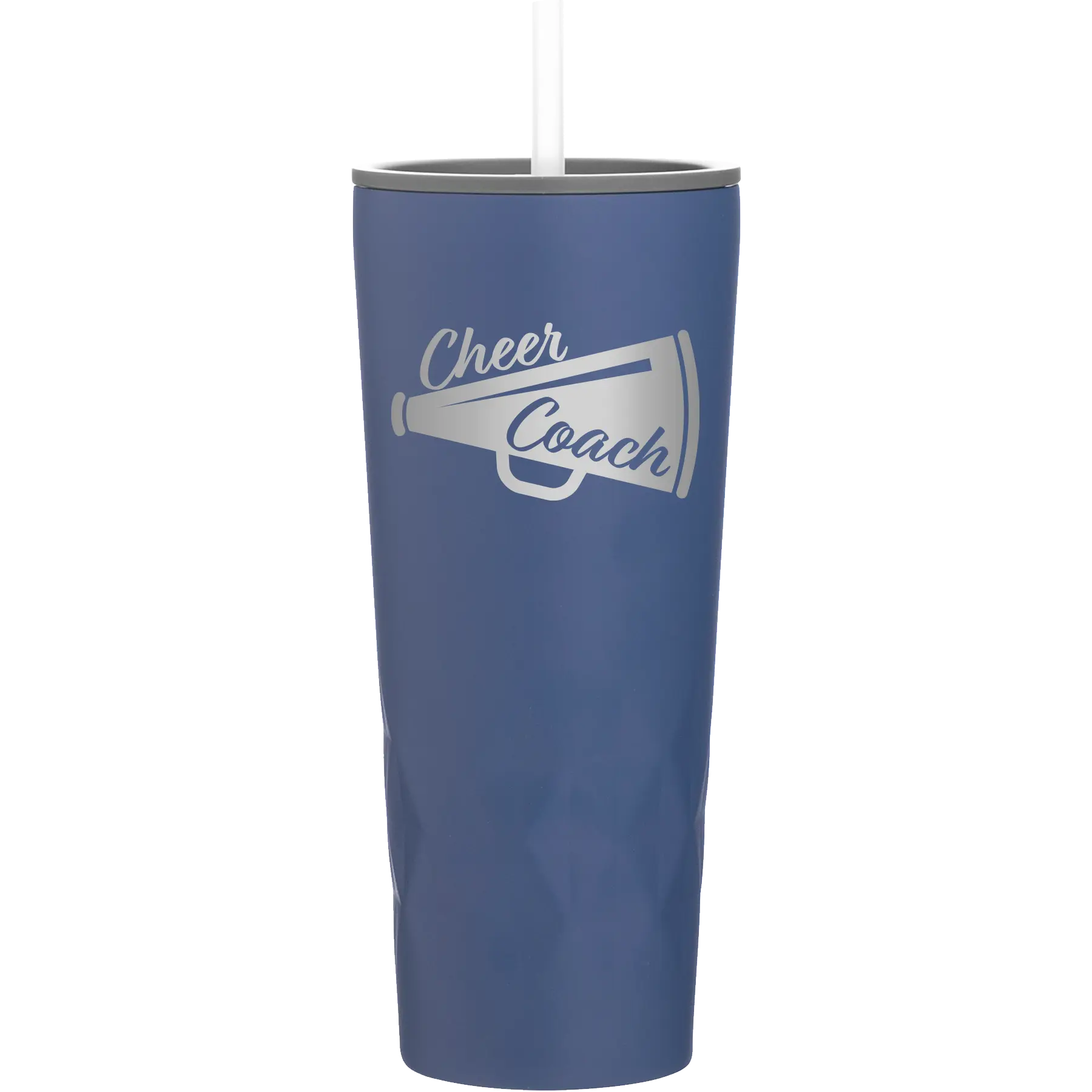 Laser etched constellation 20 oz vacuum insulated tumbler with 'Cheer Coach' design