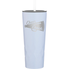 Laser etched landfall 20 oz vacuum insulated tumbler with 'Cheer Coach' design