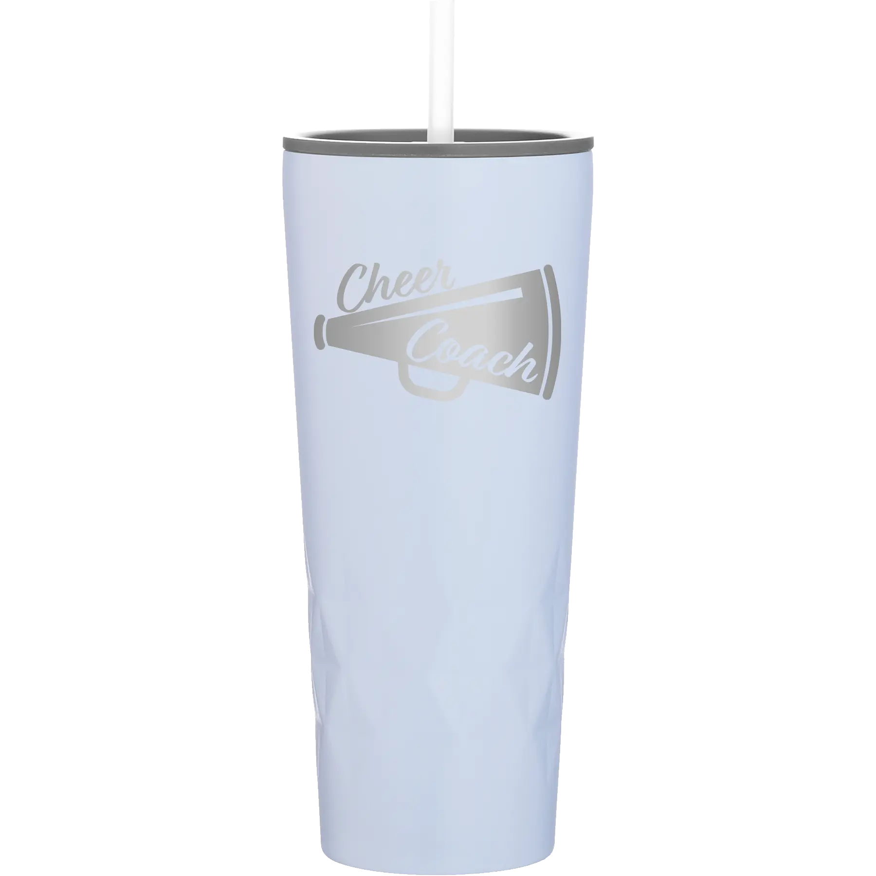 Laser etched landfall 20 oz vacuum insulated tumbler with 'Cheer Coach' design
