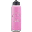 Personalized light purple 32 oz vacuum insulated water bottle with 'WORLDS BEST COACH' design