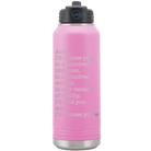 Laser etched light purple 32 oz vacuum insulated water bottle with 'And Id Choose You' design