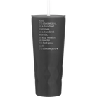 Laser etched black 20 oz vacuum insulated tumbler with 'And Id Choose You' design