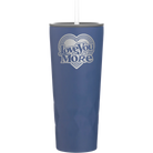 Laser etched constellation 20 oz vacuum insulated tumbler with 'Love You More Retro' design