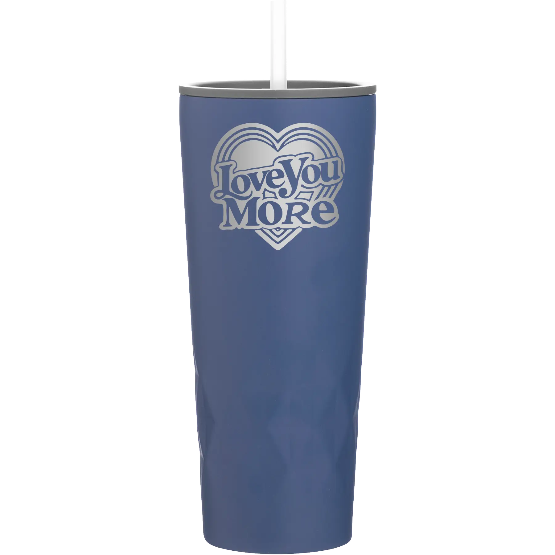 Laser etched constellation 20 oz vacuum insulated tumbler with 'Love You More Retro' design