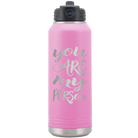 Laser etched light purple 32 oz vacuum insulated water bottle with 'You are my Person' design