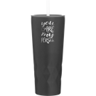 Laser etched black 20 oz vacuum insulated tumbler with 'You are my Person' design