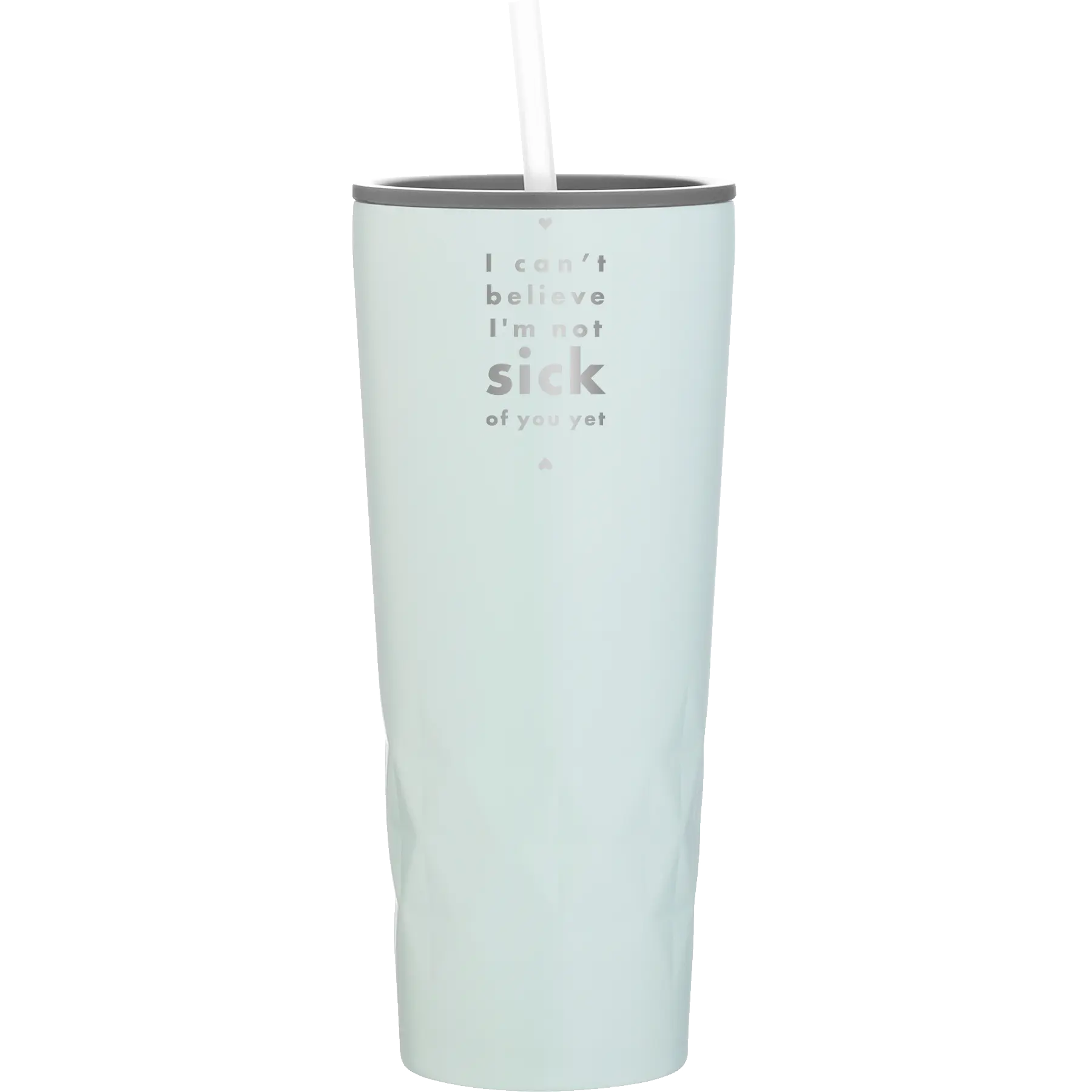 Laser etched meadow 20 oz vacuum insulated tumbler with 'Not Sick of You' design