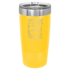 Laser etched yellow 20 oz vacuum insulated tumbler with 'I Love You Always And Like You Mostly' design