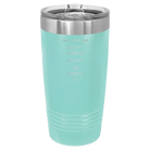 Laser etched teal 20 oz vacuum insulated tumbler with 'I'm So Glad Your Weird Matches' design