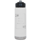 Laser etched white 20 oz vacuum insulated water bottle with 'You Are the King of My Heart' design