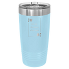 Laser etched light blue 20 oz vacuum insulated tumbler with 'You Are the Queen of My Heart' design