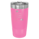 Laser etched pink 20 oz vacuum insulated tumbler with 'You Are the Queen of My Heart' design