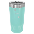 Laser etched teal 20 oz vacuum insulated tumbler with 'You Are the Queen of My Heart' design