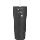 Laser etched black 20 oz vacuum insulated tumbler with 'You Are the Queen of My Heart' design