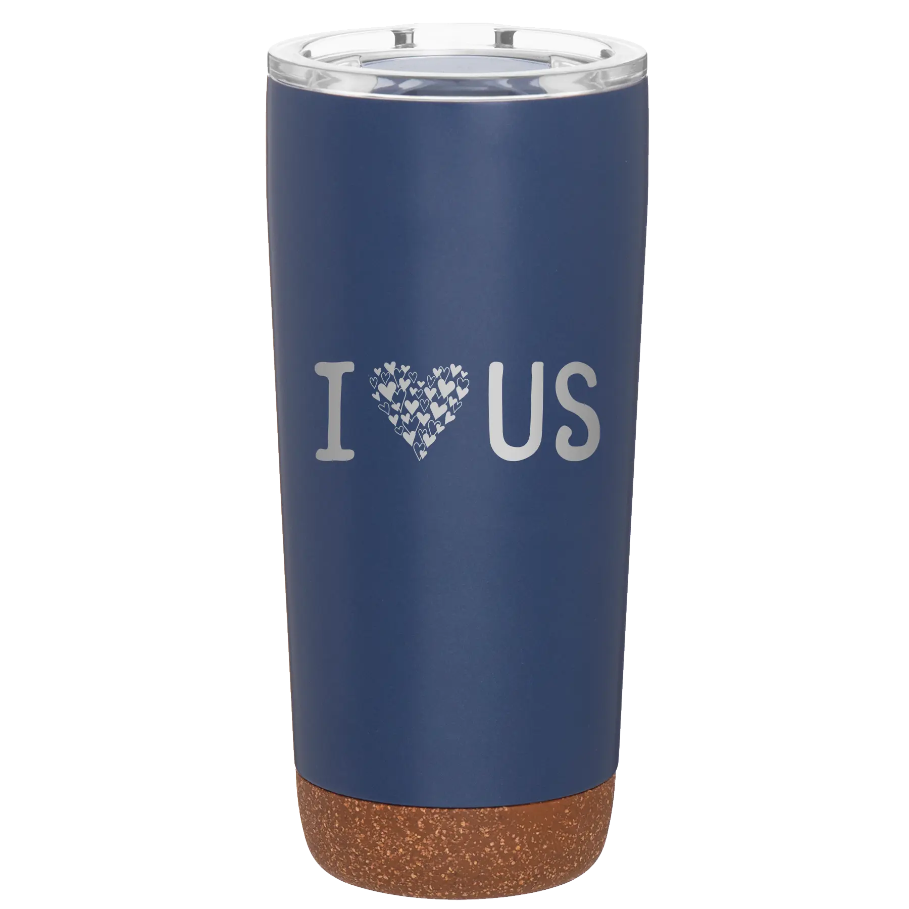 Laser etched constellation 20 oz vacuum insulated tumbler with 'I Love Us' design