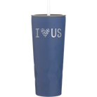 Laser etched constellation 20 oz vacuum insulated tumbler with 'I Love Us' design