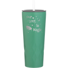 Laser etched forage 20 oz vacuum insulated tumbler with 'Our Love is Magic' design