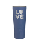 Laser etched constellation 20 oz vacuum insulated tumbler with 'Love' design