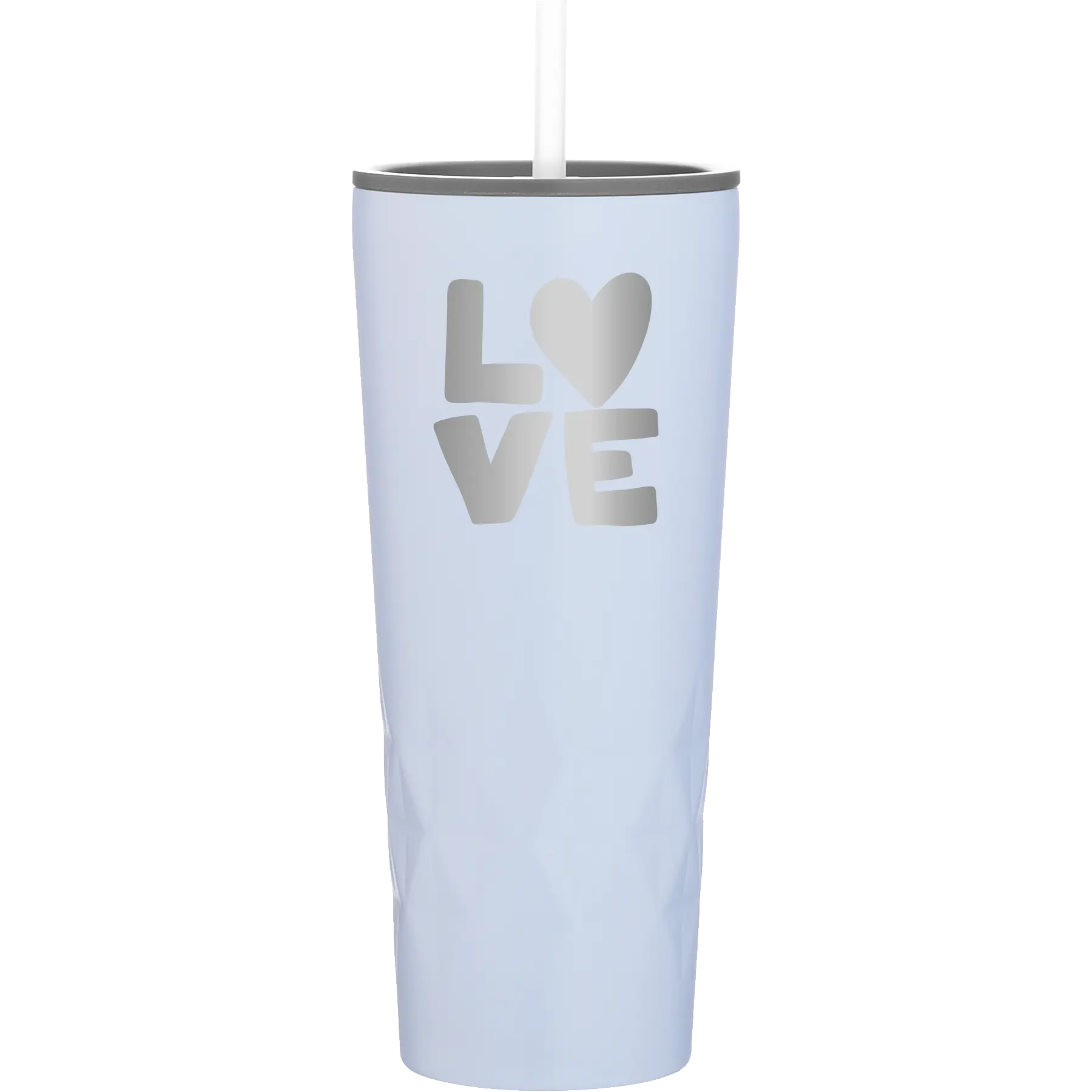 Laser etched landfall 20 oz vacuum insulated tumbler with 'Love' design