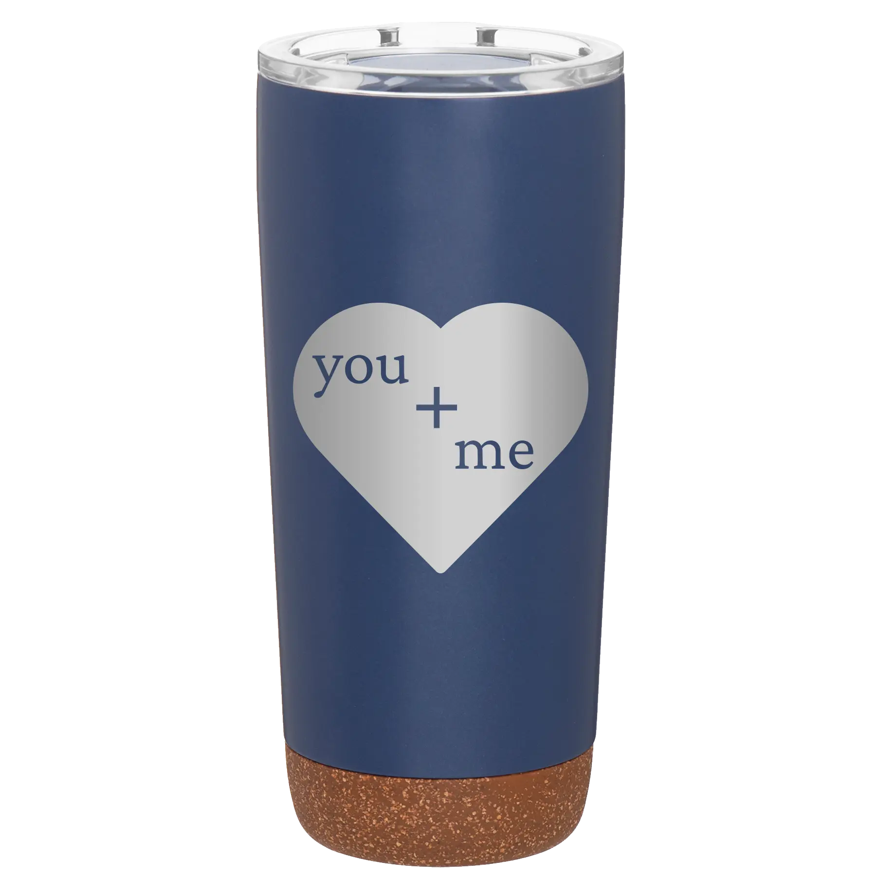 Laser etched constellation 20 oz vacuum insulated tumbler with 'You Plus Me' design