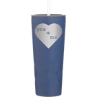 Laser etched constellation 20 oz vacuum insulated tumbler with 'You Plus Me' design