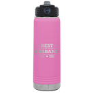 Personalized light purple 20 oz vacuum insulated water bottle with 'Best Husband' design
