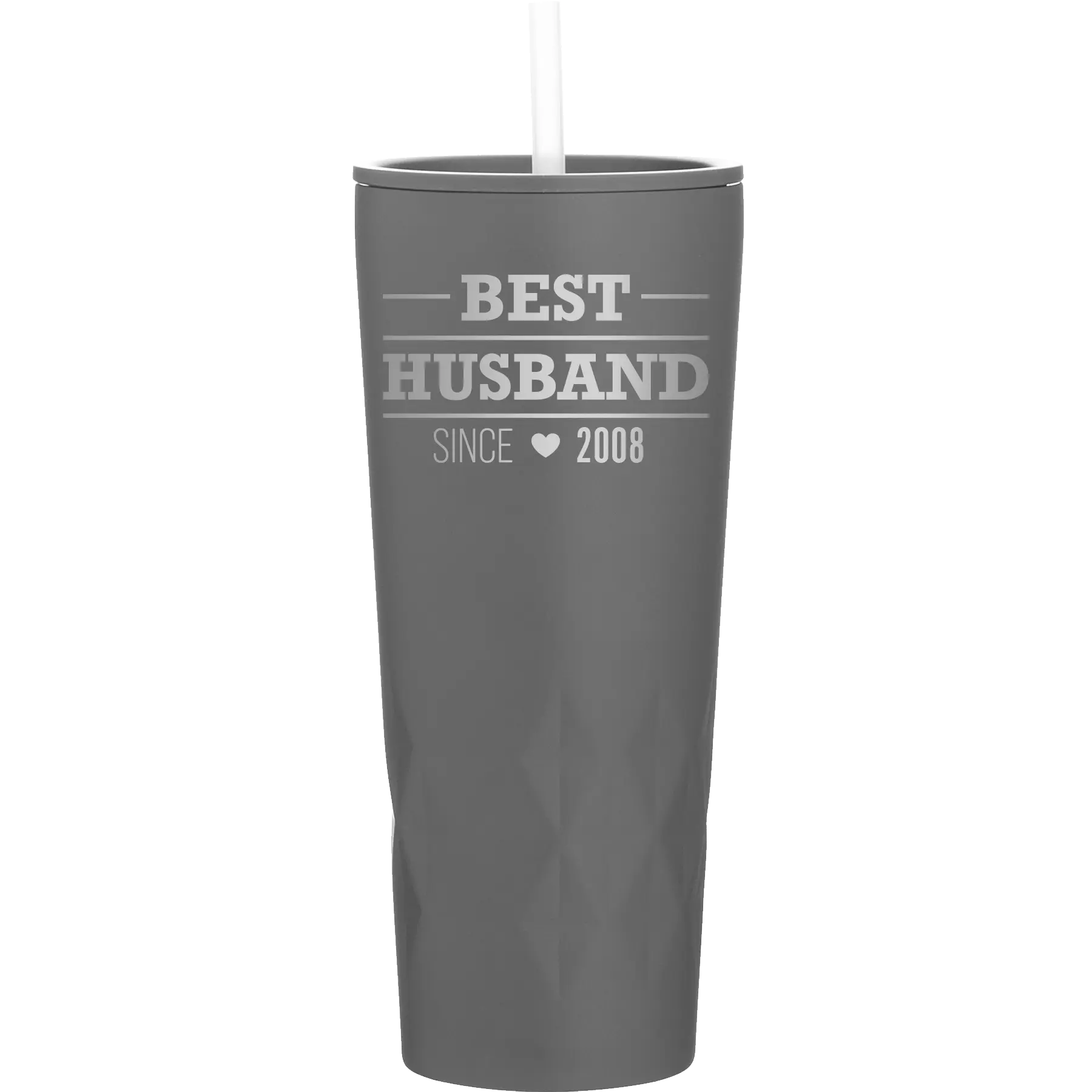 Personalized slate 20 oz vacuum insulated tumbler with 'Best Husband' design