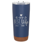 Personalized constellation 20 oz vacuum insulated tumbler with 'Best Wife' design