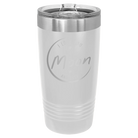 Laser etched white 20 oz vacuum insulated tumbler with 'Love You to the Moon and Back' design