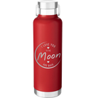 Laser etched red 24 oz vacuum insulated water bottle with 'Love You to the Moon and Back' design