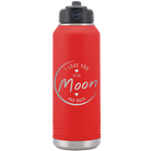 Laser etched red 32 oz vacuum insulated water bottle with 'Love You to the Moon and Back' design