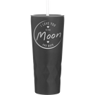 Laser etched black 20 oz vacuum insulated tumbler with 'Love You to the Moon and Back' design