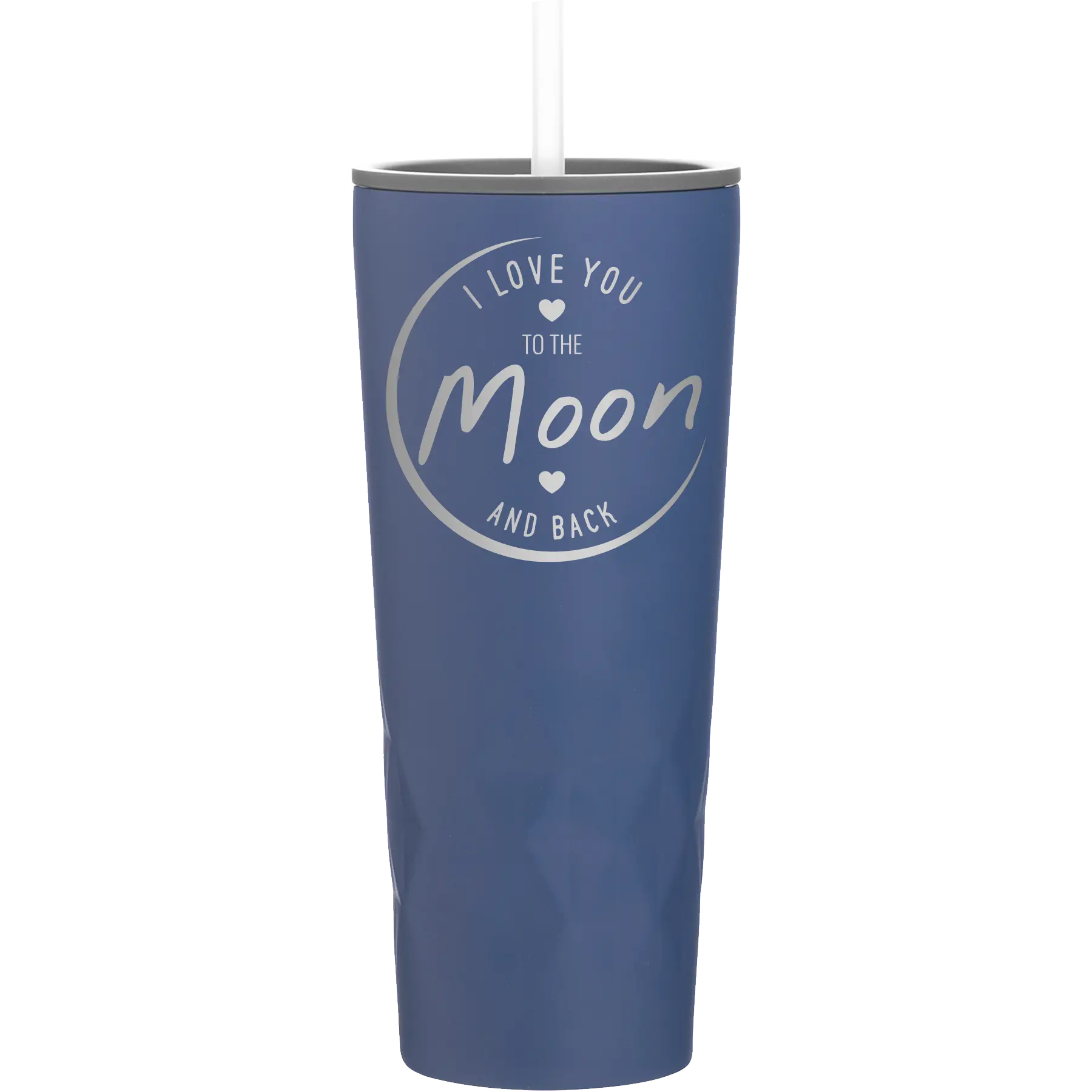 Laser etched constellation 20 oz vacuum insulated tumbler with 'Love You to the Moon and Back' design