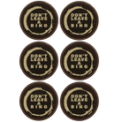 Black/Gold round leatherette coasters set of 6 laser etched with 'Leave a Ring' designs
