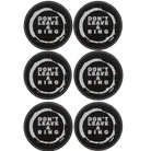 Black/Silver round leatherette coasters set of 6 laser etched with 'Leave a Ring' designs