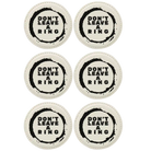 White round leatherette coasters set of 6 laser etched with 'Leave a Ring' designs