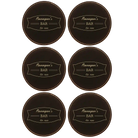 Black/Gold round leatherette coasters set of 6 with personalized 'Bar Banner' designs