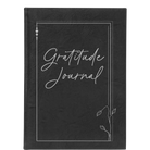 Large black/silver leatherette sketch book laser etched with 'Gratitude Journal' design